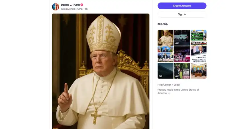 Trump, Papalığa Dair Sıra Dışı Bir Adım Attı: Kendi Resmini Paylaştı