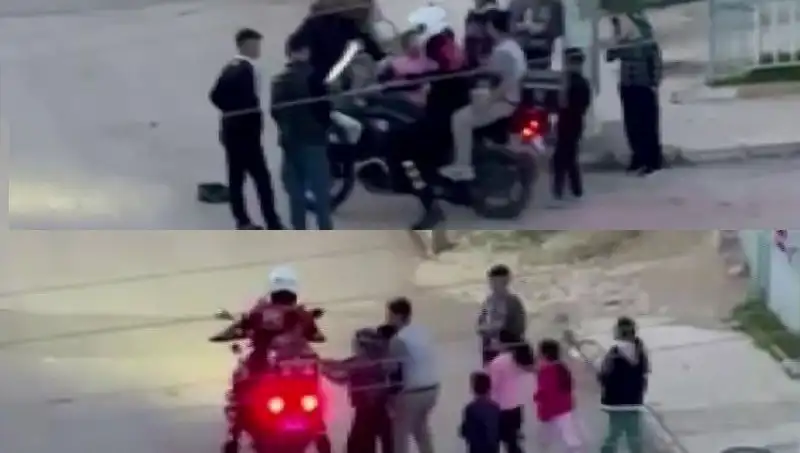 Polis Memurunun Çocuklara Motor Sevinci: Herkese Sırasıyla Bindirdi!